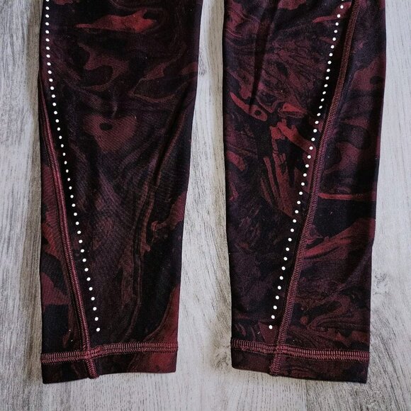 Lululemon Chase the Chill HR Tights Womens 4 Metamorphosis Team Canada Red 28" - Picture 5 of 10